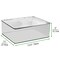 mDesign Plastic Home Office Storage Organizer Box, Hinge Lid, 2 Pack, Gray/Clear